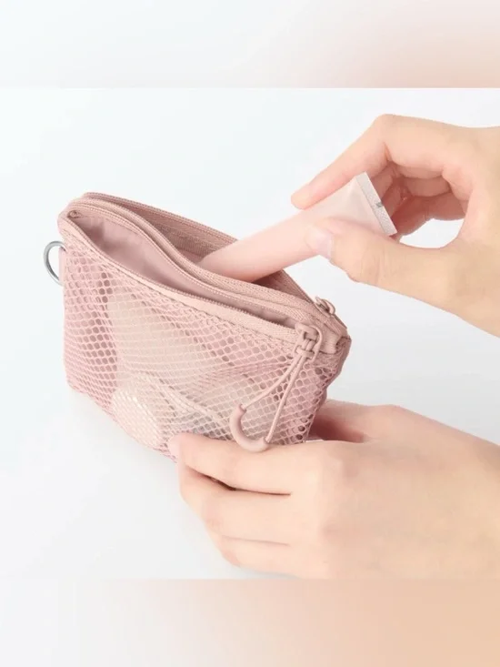 π Muji Polyester Two Zipper Case_Small_Pink_NWT π - Picture 4 of 6
